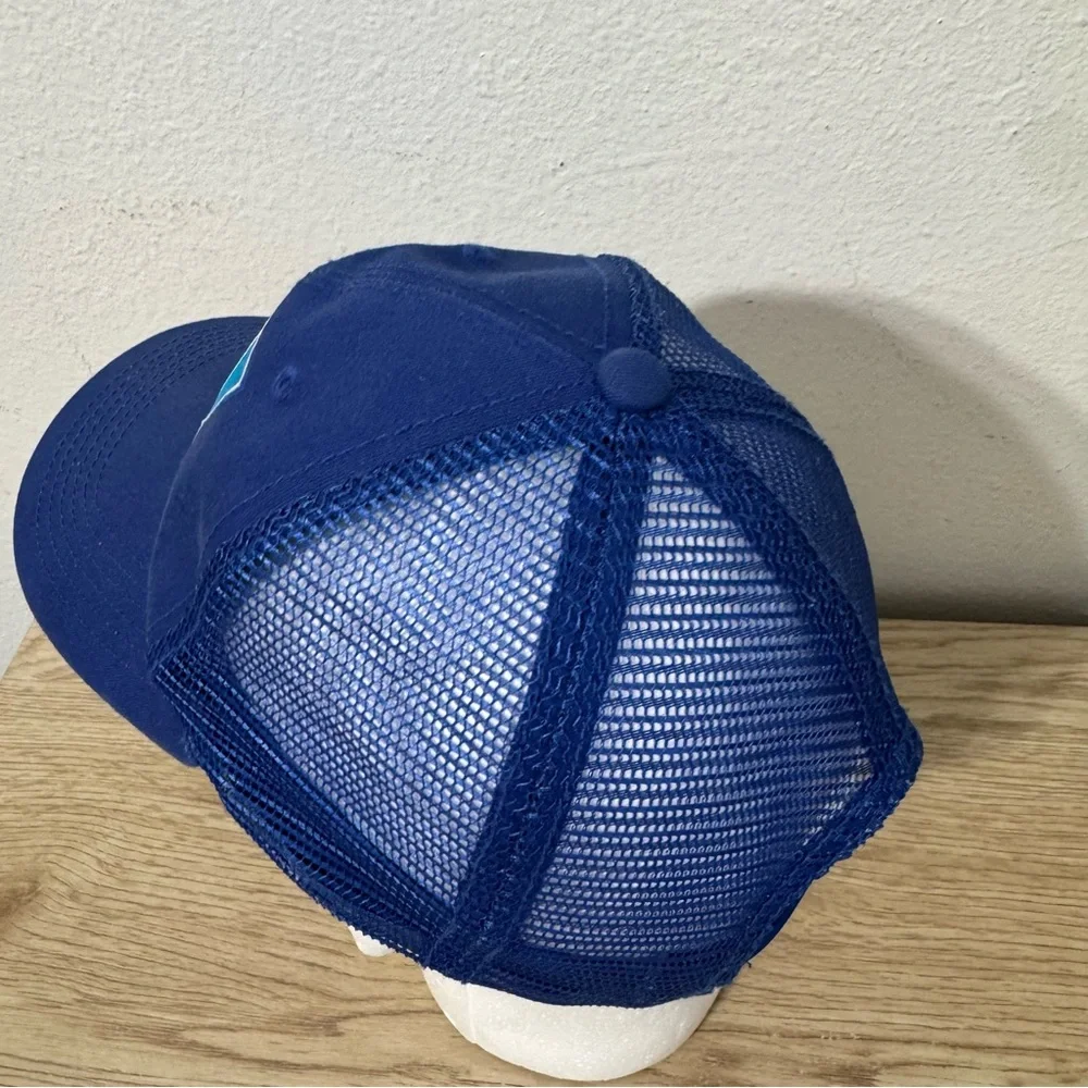 Pepsi Blue Vintage Embroidered‎ Trucker Hat Paramount Apparel Squished Front